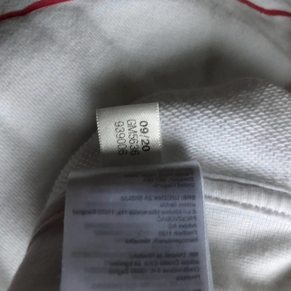 adidas Women's White Essentials Giant Logo Brand Love Pullover Sweatshirt - Picture 8 of 9